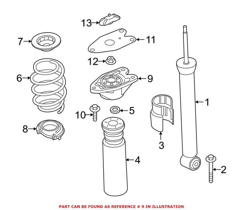 BMW Shock Mount - Rear 33506791706